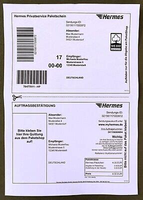 hermes online etticket|hermes online etikett ausdrucken.